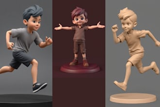 sculpt 3d toy action figure 3d model 3d character stl files 3mf  3d printing