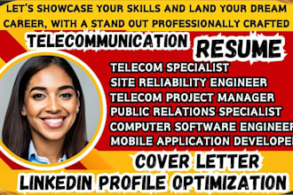 craft ats optimized telecom engineer, network engineer, data scientist resume cv