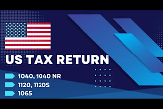 prepare US tax returns 1040, 1065, 1120 and 1120s