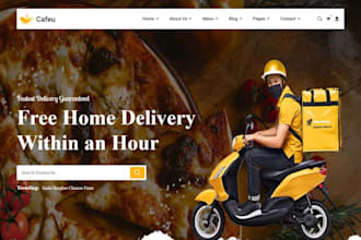 design food delivery website, restaurant website, catering wordpress website