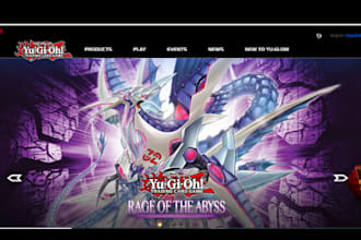 design a highly converting trading card website pokémon website game card web