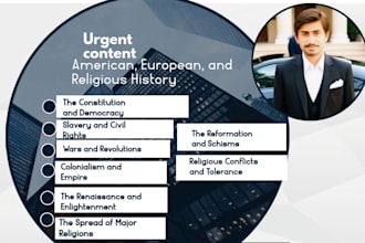 help in content on american, european, and religions history