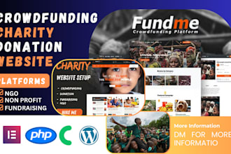 build crowdfunding, charity, donation, ngo, non profit website