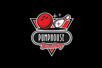 create existing a bowling team logo for a bar
