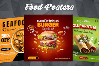 design creative and attractive poster and flyer for your business within 8 hours