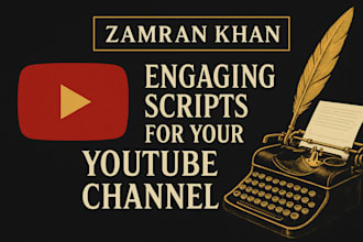 be your youtube scriptwriter and social media script writer