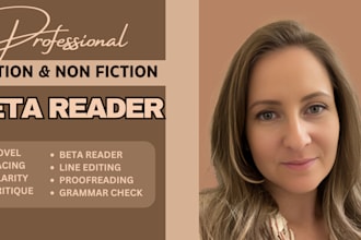 beta read and critique your fiction stories, novel, romance or erotic story