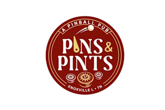 make eye catching honorable pinball pub logo