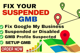 create verified gmb reinstate or fix suspension or optimization