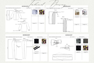 detailed fashion technical drawings to perfect your designs