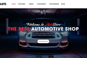 design auto parts website auto parts shop automotive website vehicle parts store