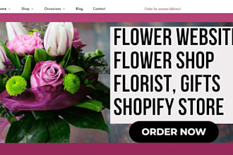 design flower website flower store valentine day shopify store florist website