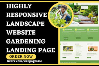 design landscaping gardening lawn care construction handyman roofing website