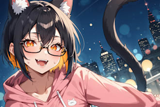 design create an ai waifu portrait