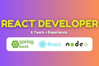 develop websites using react js, spring boot and mysql