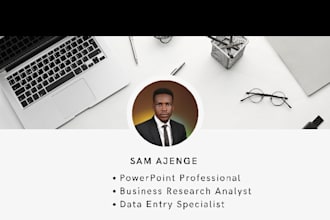 create a business presentation slide for you