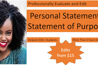 edit your college personal statement and statement of purpose