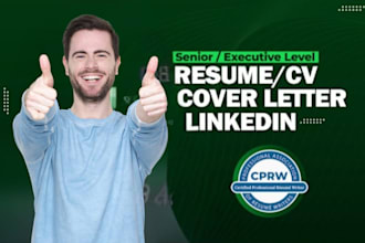 write your executive resume, CV, cover letter and linkedin