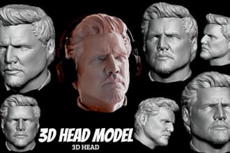 sculpt realistic 3d head 3d face 3d bust 3d mask 3d portrait for 3d printing