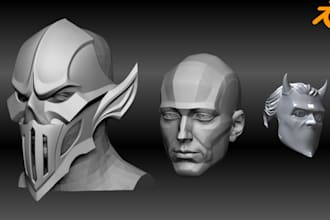 sculpt 3d mask cosplay mask 3d bust model 3d head face mask for 3d printing