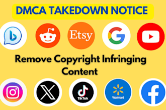 send dmca takedown notice tiktok,reddit,facebook,twitter,instagram,shopify