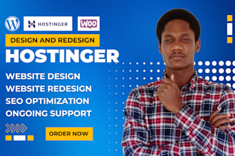 build hostinger website, wordpress website, or design wordpress on hostinger
