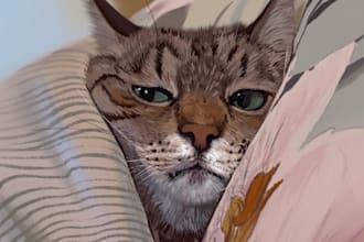 do custom pet portrait, dogs, cats and any other animals