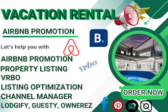 do airbnb promotion, airbnb marketing, airbnb listing and vrbo for booking