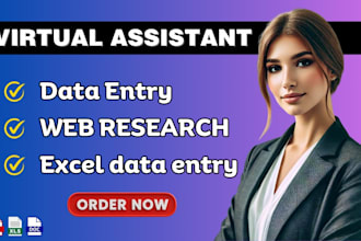 accurate data entry, web research, copy paste and excel data entry job