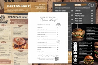 design restaurant menu, food menu board, price list or digital menu card,flyers
