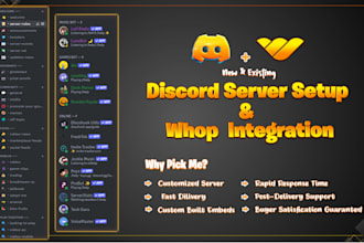 deliver professional discord and whop server in 12 hours