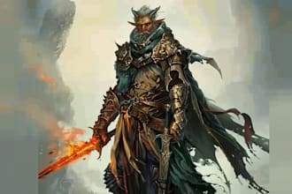 design custom dnd character illustrations for you