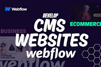 webflow website design, ecommerce, webflow blog, cms and collection management