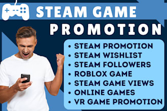 do steam game promotion, steam game wishlist promotion, steam game marketing