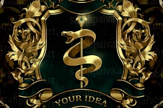 design unique luxury heraldic, crests, logo, coat of arms