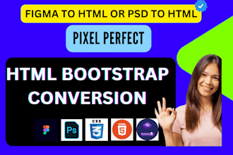 convert figma to html, psd to html, xd to html, responsive