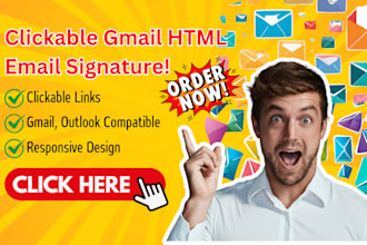 create a branded gmail HTML email signature with links and icons