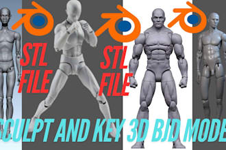 sculpt 3d bjd ball joint doll stl file for 3d articulated model for 3d printing