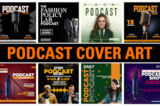 design a professional podcast cover art and podcast design