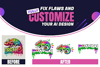 perfectly fix and customize your ai generated designs to match your vision