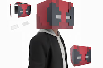 do custom minecraft helmet 3d models for 3d printing