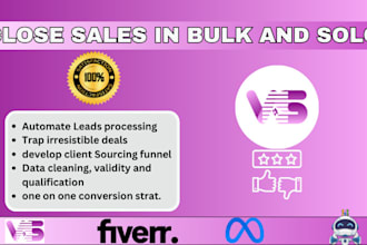 sales closer b2b lead gen for high ticket deals, commission based leads outreach