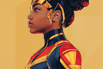 make you a dc or marvel style comic book superhero