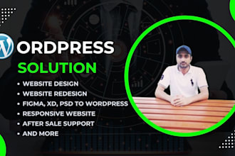 build, design website, redesign, clone, wordpress website development