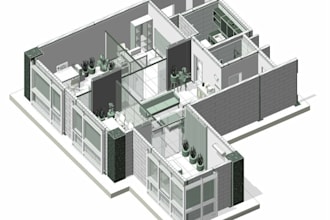 create 3d bim architecture model of building in revit