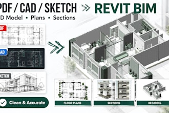 create architectural revit bim models from drawings