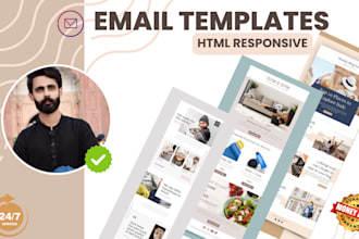 design a professional HTML email templates or newsletter