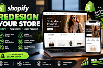 redesign shopify website, design shopify store, shopify store redesign, shopify