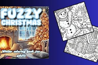 create a complete coloring book cover content, a content, title , description