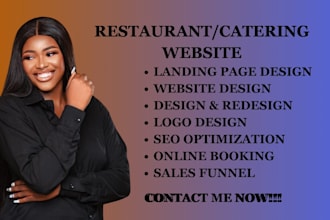 design food catering website, restaurant food website, bakery ordering website